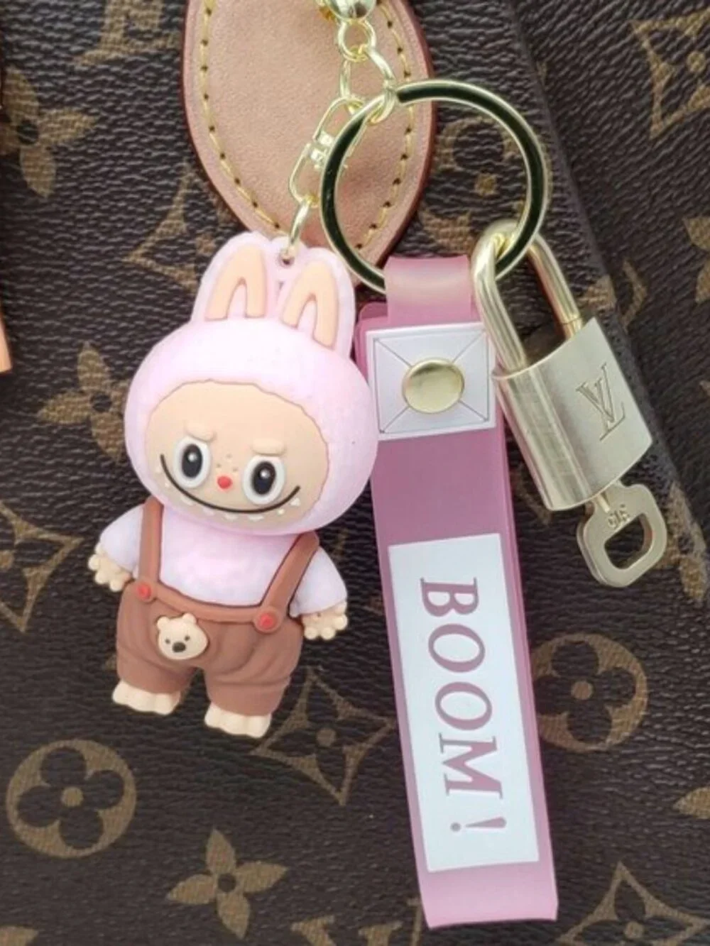 Louis Vuitton Authentic Gold Lock 🔒 Unbranded Labubu Keychain Charm for Bags